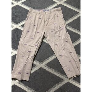 Pennington Bailes Stadium All Over Print LSU Tigers Pants Mens Biege 36x38 NCAA